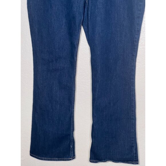 Old Navy Women's Mid-Rise Wow Boot-Cut Jeans Plus Size 20 Dark Rinse Denim - Picture 7 of 14